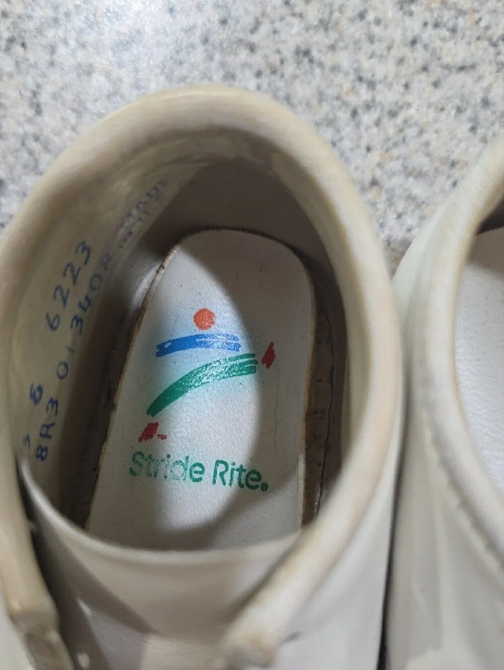 Stride Rite White and Teal Baby Shoe Box